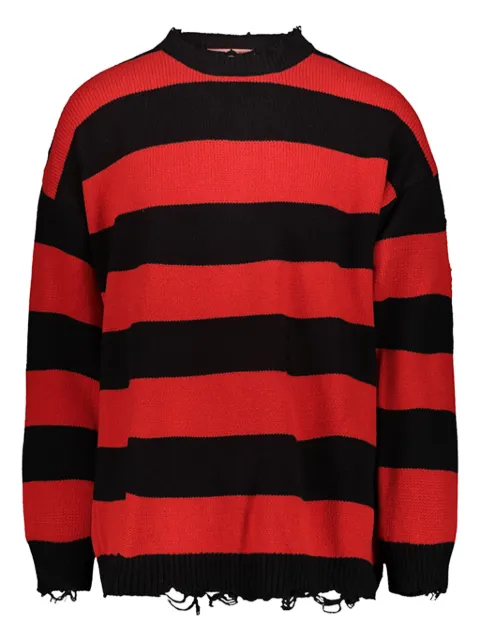 MOTR striped frayed sweater