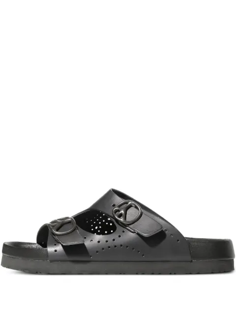 Needles perforated buckle sandals