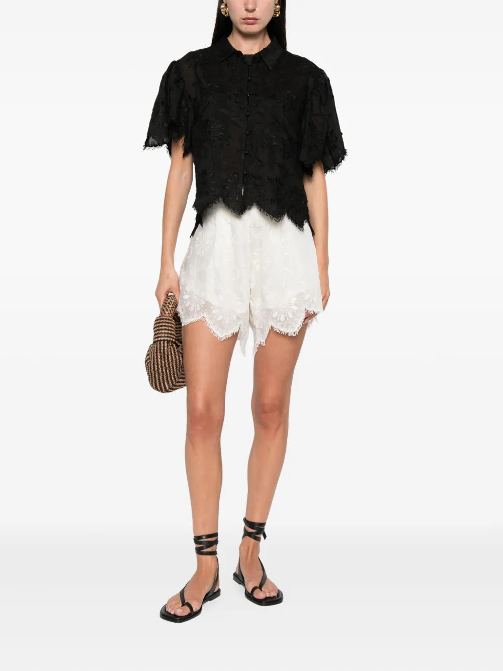 Weili Zheng embroidered scalloped-hem blouse | Blouses | Image 2