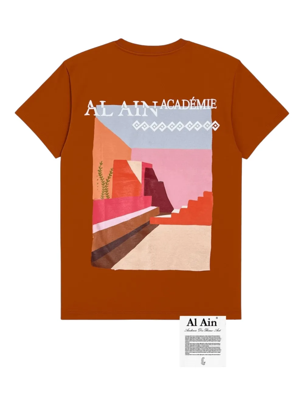 AL AIN T-shirt met logoprint - Oranje