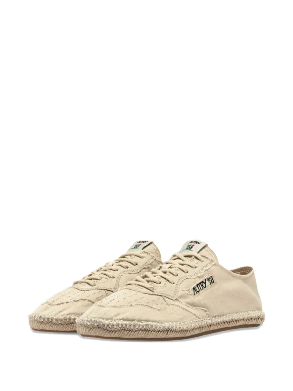 Autry lace-up jute low-top sneakers Neutrals
