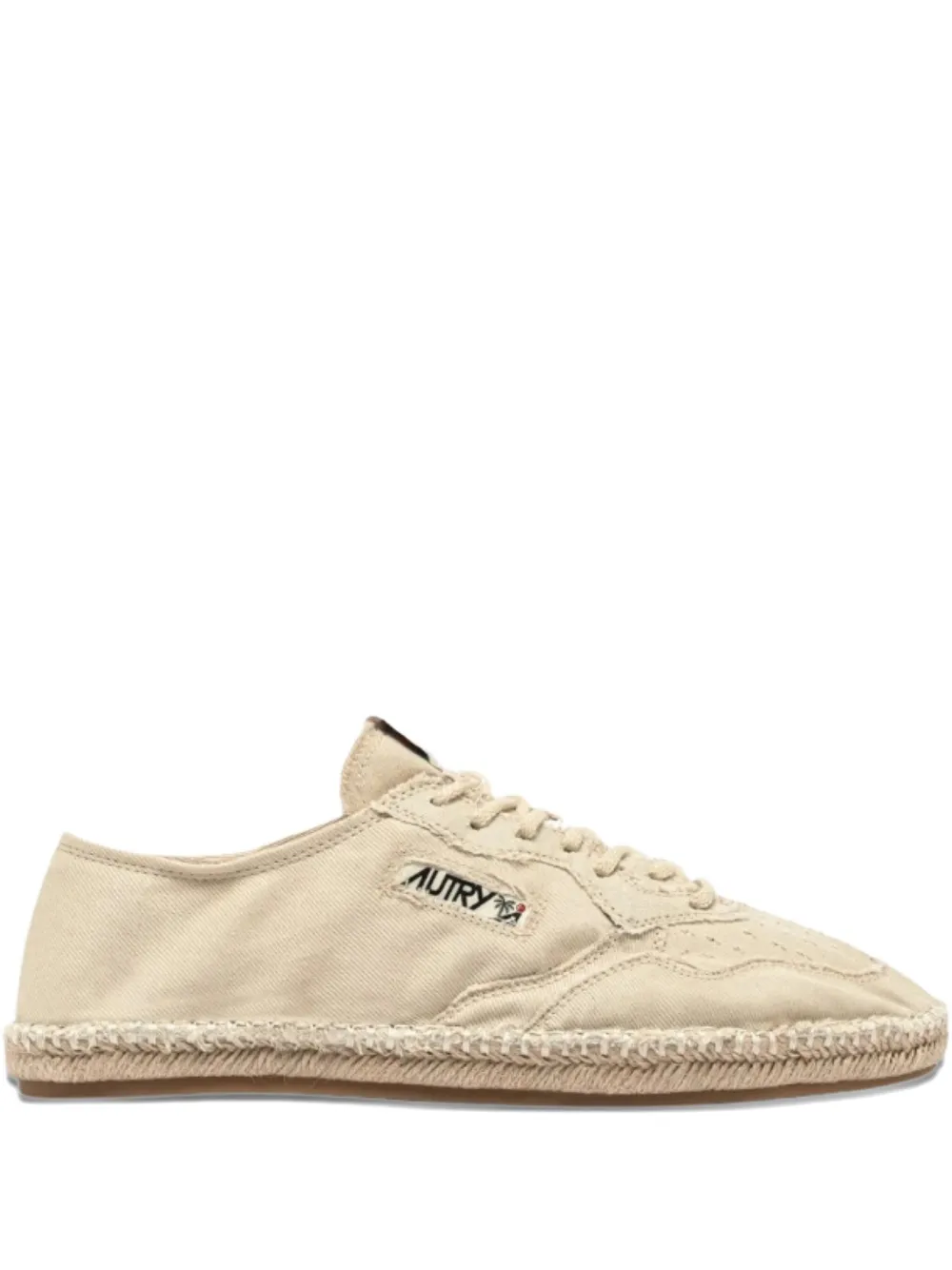 Autry lace-up jute low-top sneakers Neutrals