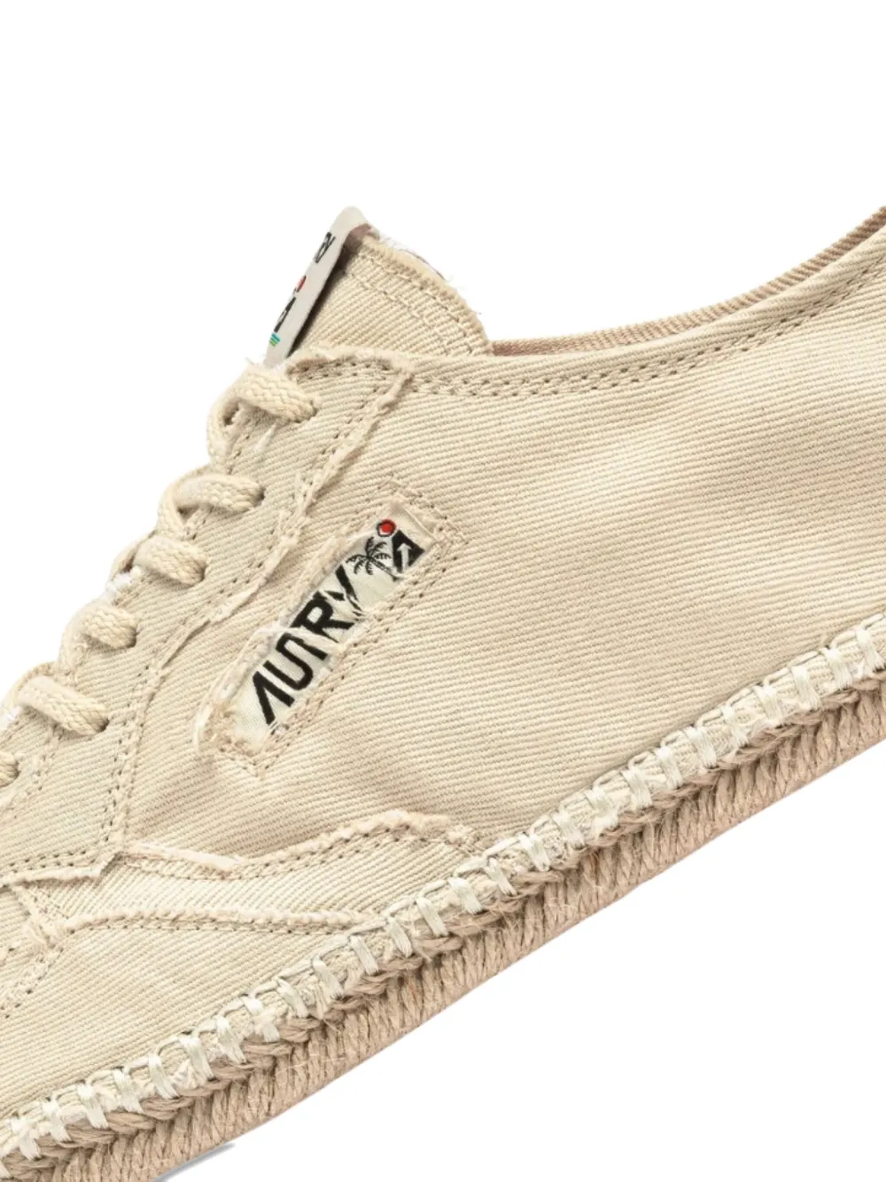 Autry lace-up jute low-top sneakers Neutrals