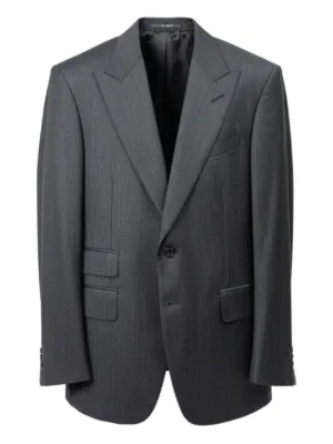 m 　TOMFORD ダークグレー スーツ TOM FORD - Shelton Wool, Mohair, Linen and Silk-Blend Suit Jacket