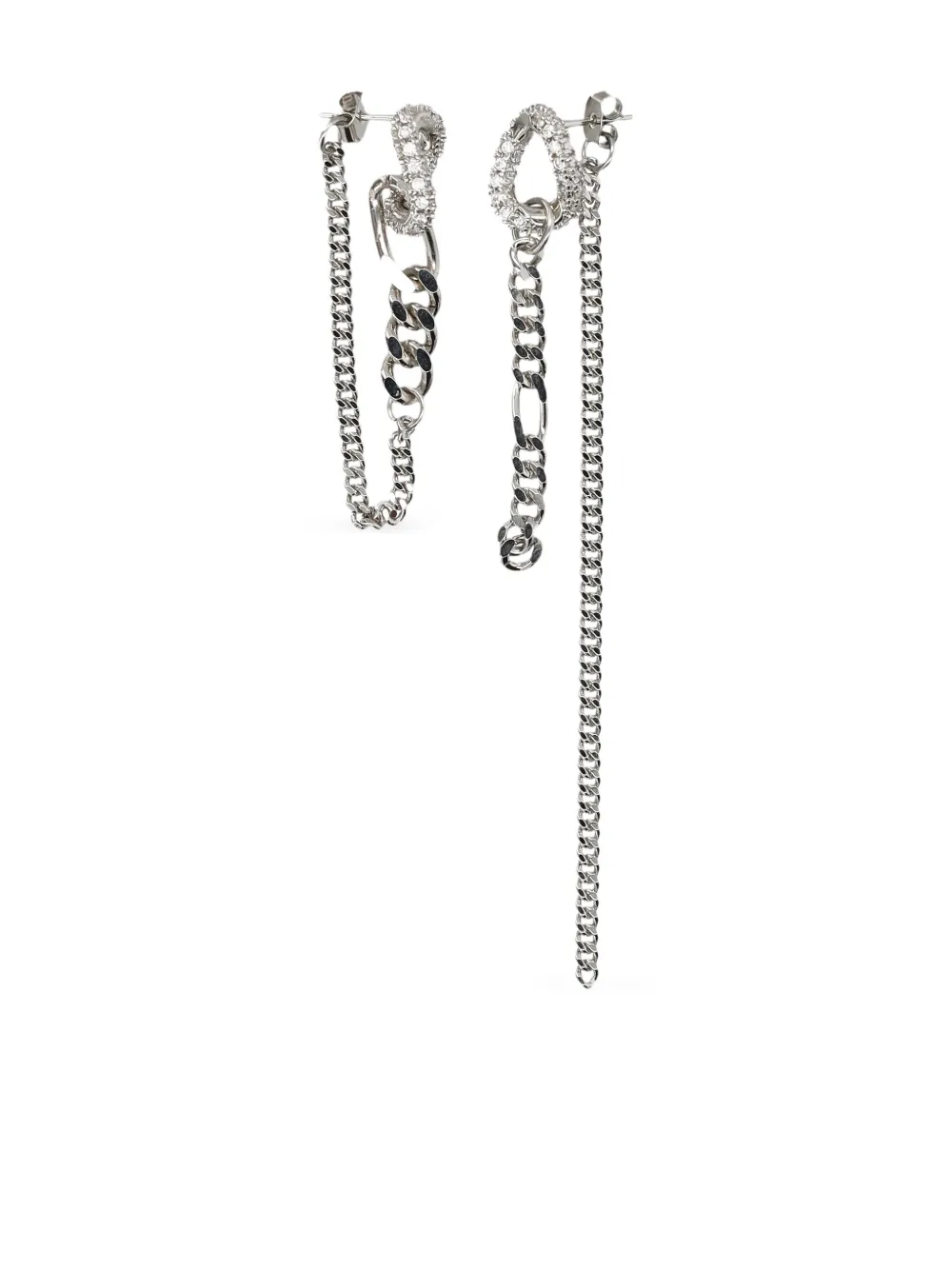 crystal-embellished chain earrings
