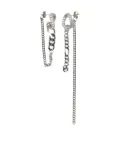 Justine Clenquet crystal-embellished chain earrings - Silver