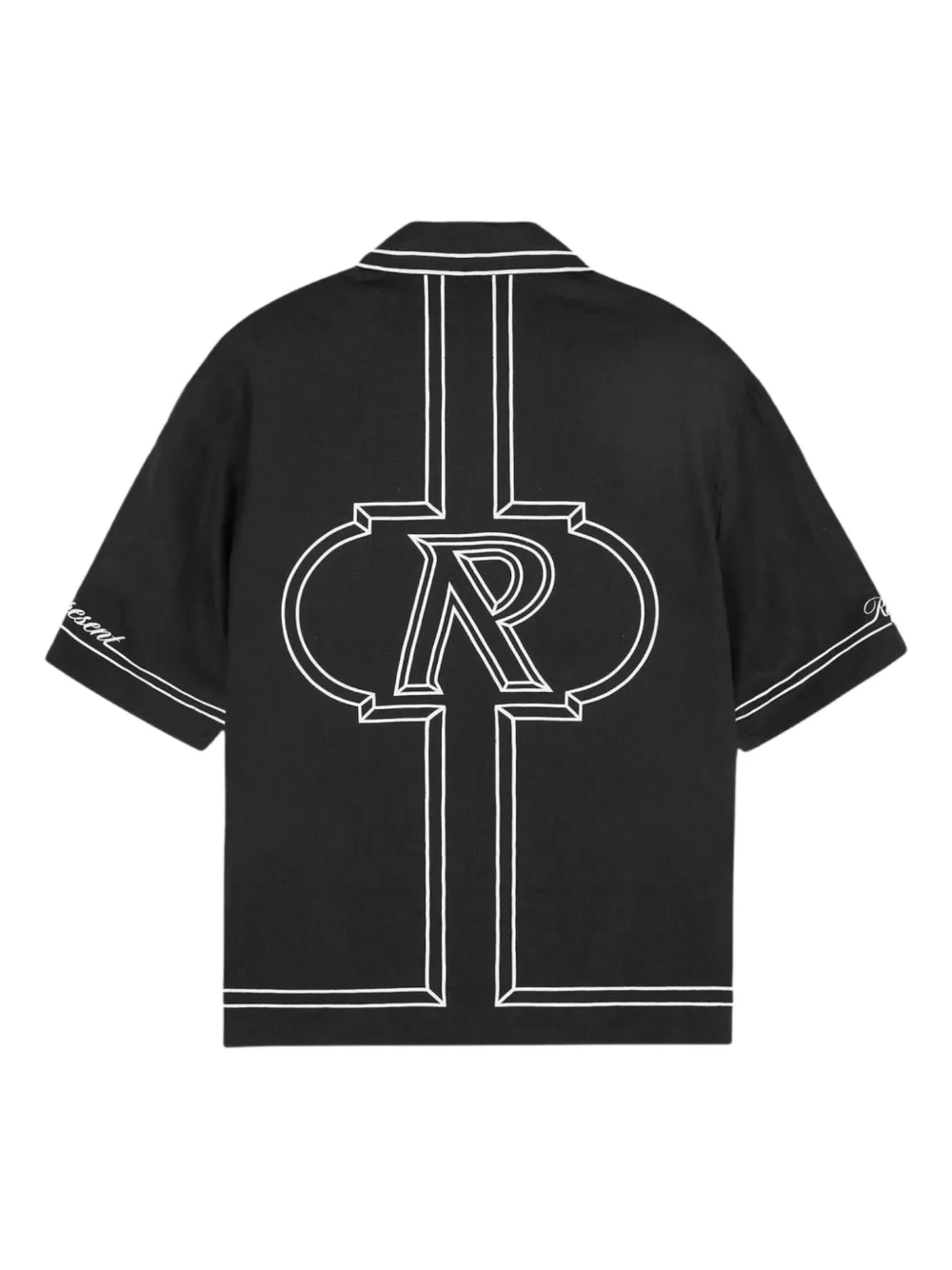 Represent Jet embroidered-border shirt Zwart