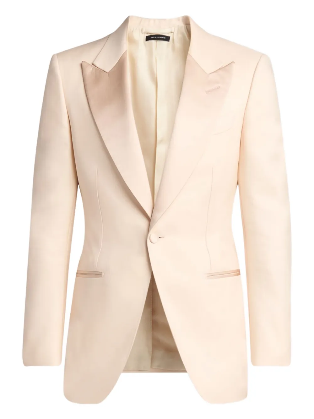 TOM FORD satin-lapel wool suit Wit