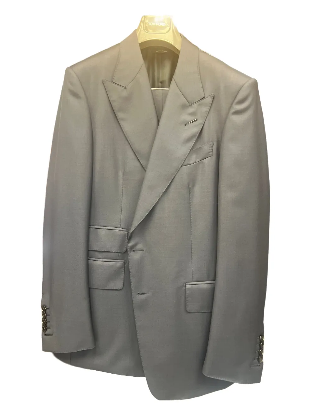 Tom Ford Single-breasted Wool Suit In Gray
