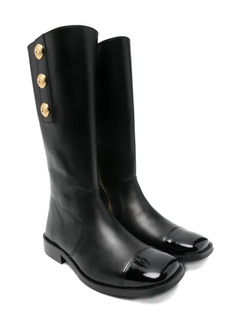 Balmain Kids studded leather boots