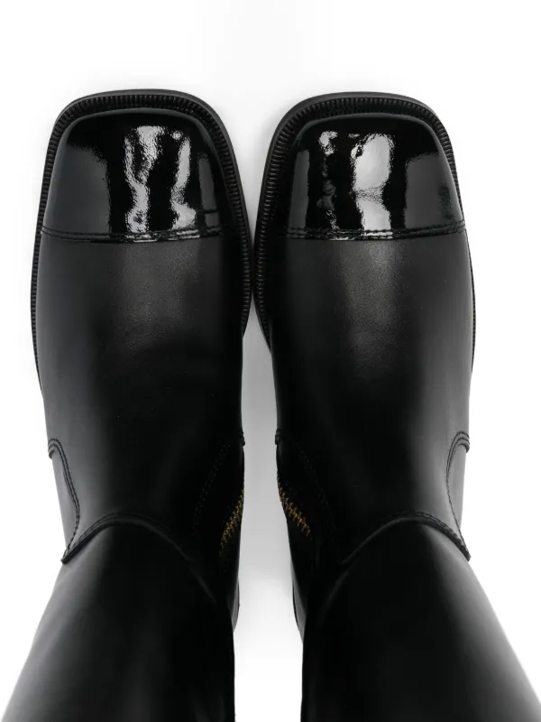 Balmain Kids スタッズ レザーブーツ | ブラック | FARFETCH JP