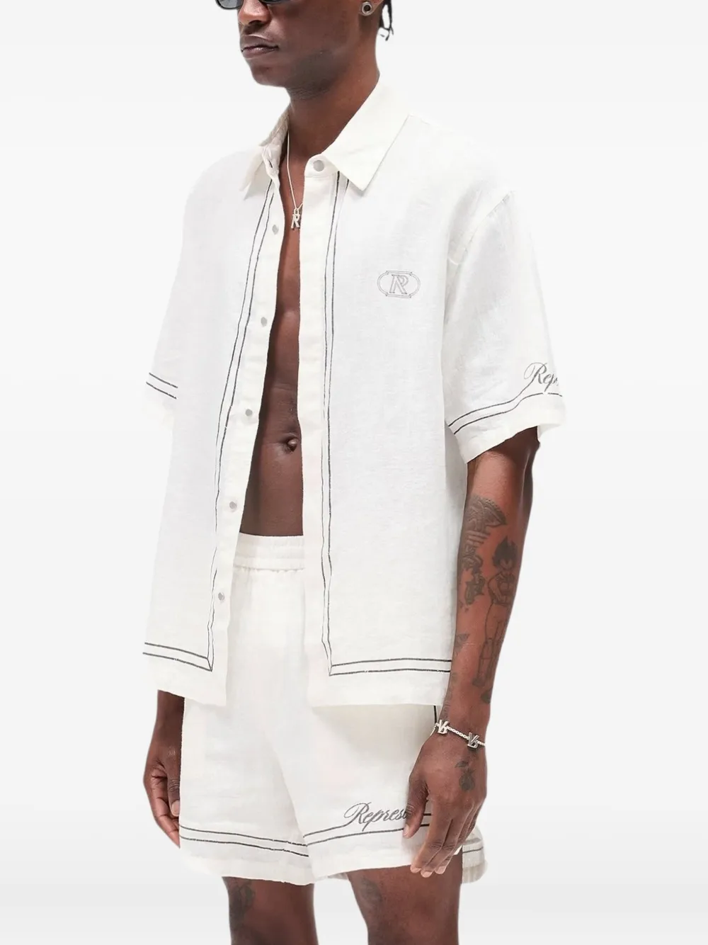 Represent Overhemd met print WHITE