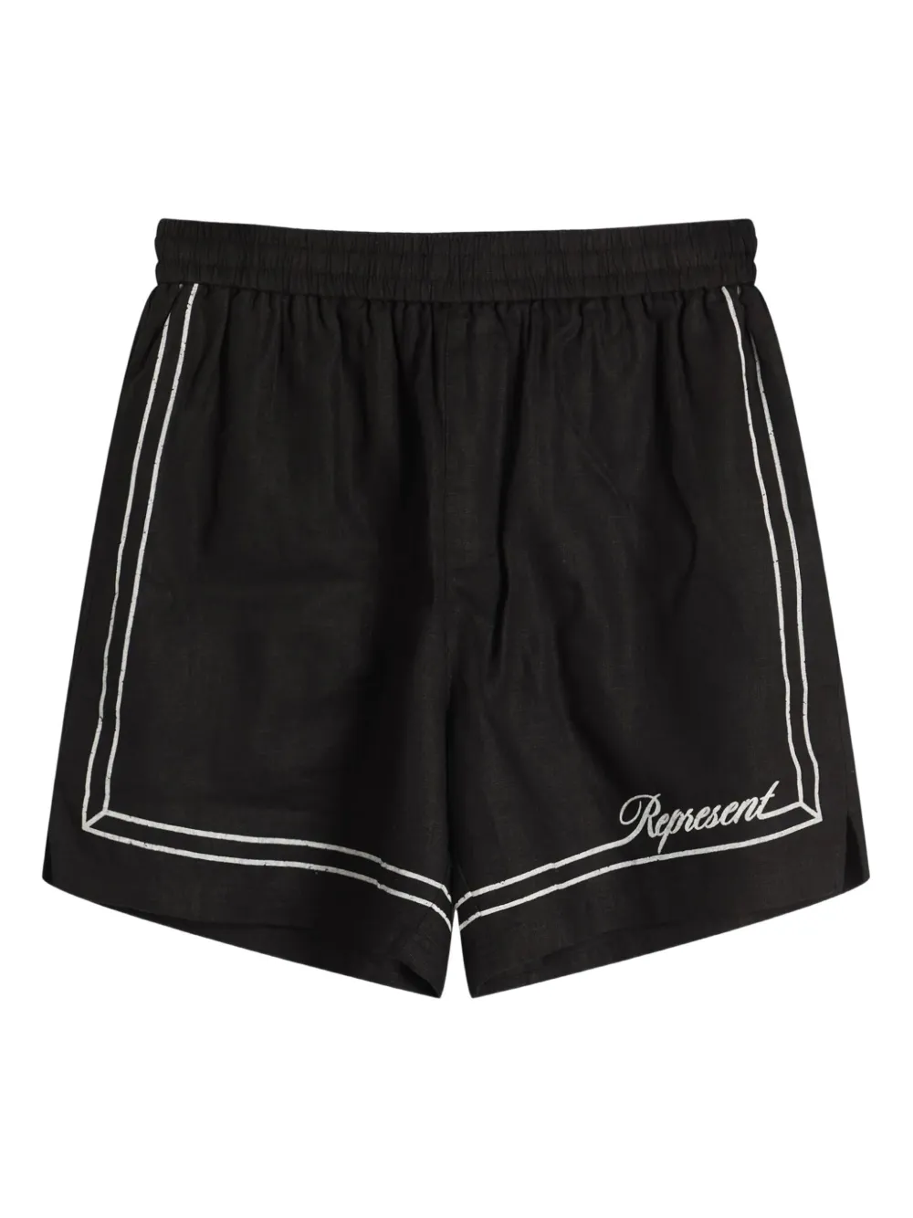 Represent border-detail shorts Zwart