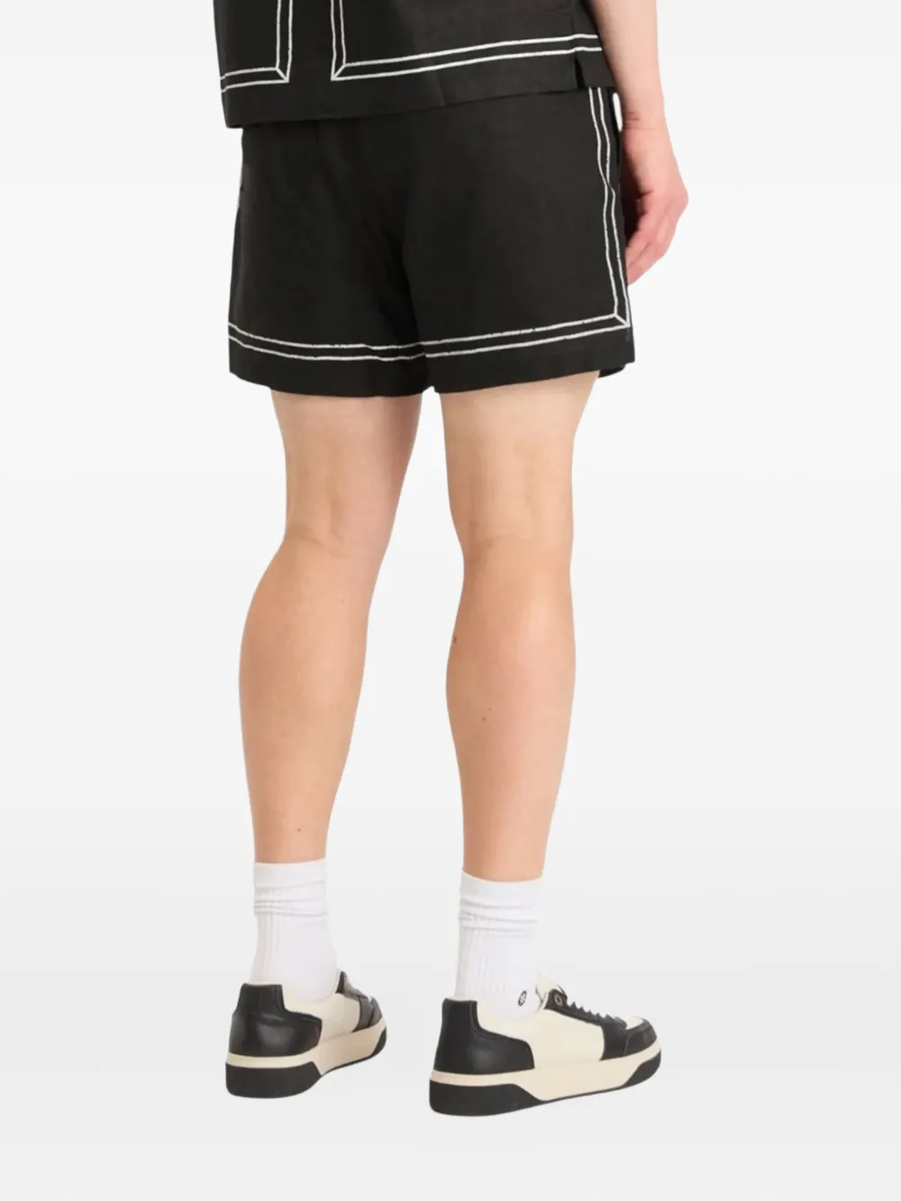 Represent Shorts met randdetail Zwart