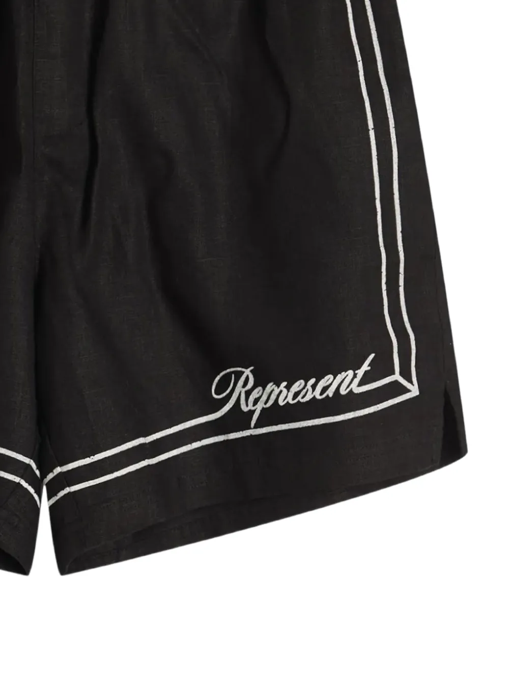 Represent Shorts met randdetail Zwart