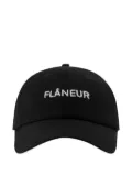 FLÂNEUR logo-embroidered cotton cap - Black