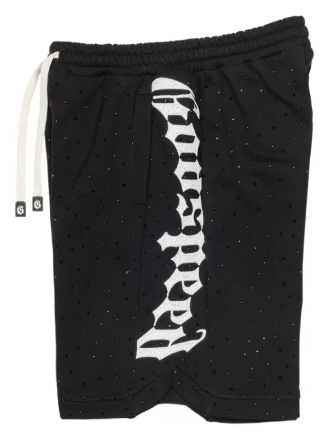 GODSPEED rhinestone-embellished graphic shorts