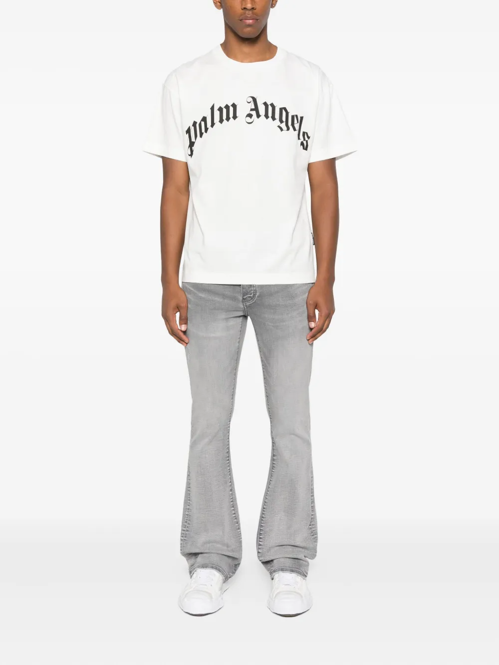 Palm Angels logo-print t-shirt Wit