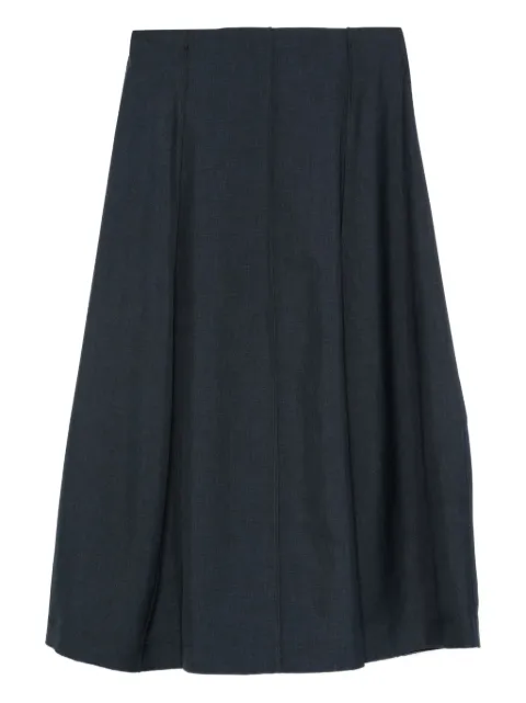 Theory falda midi con detalle con pliegues