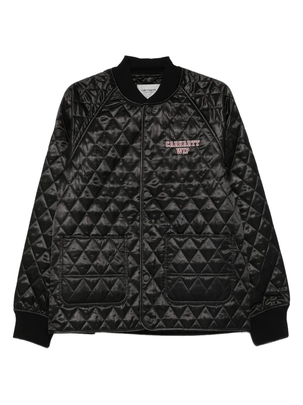 Carhartt WIP Gewatteerd satijnen jack Zwart