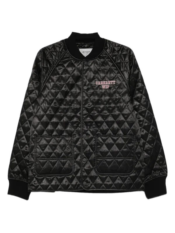 Carhartt WIP キルティング サテンジャケット | ブラック | FARFETCH JP