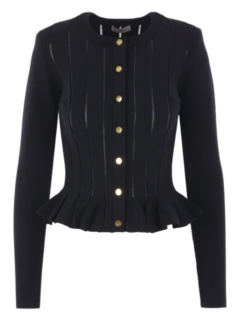 Elisabetta Franchi ribbed-knit peplum cardigan