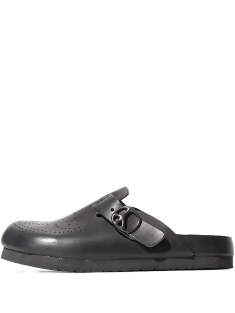 Needles perforated buckled mules