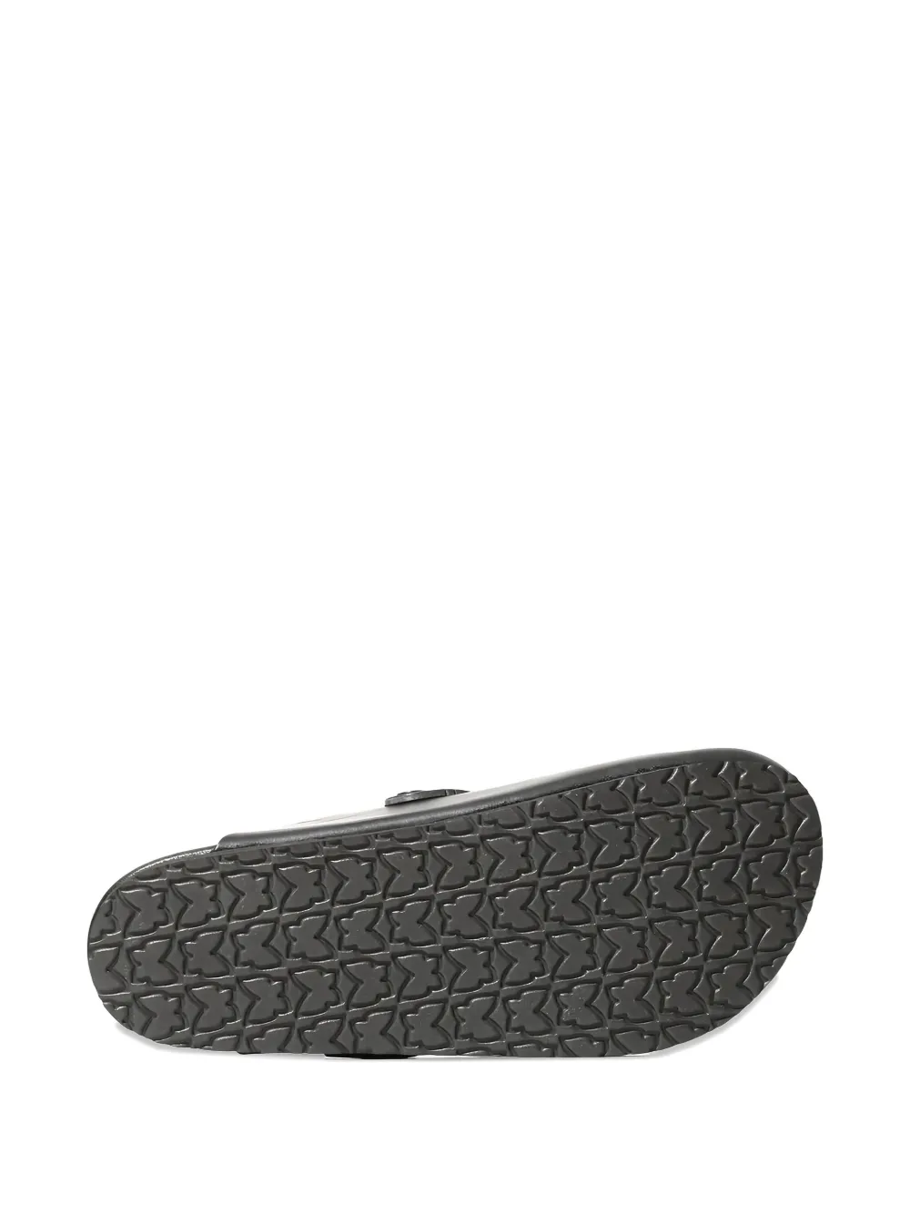 Needles perforated buckled mules Black
