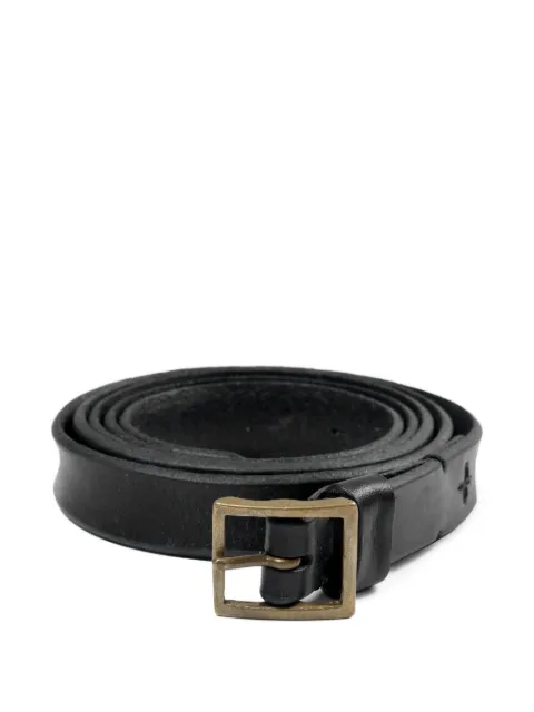 Klasica square-buckle leather belt