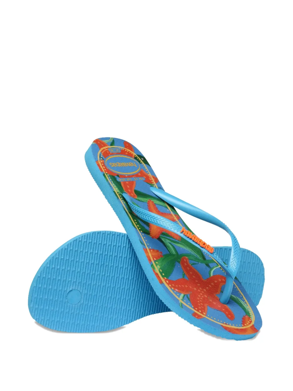 Havaianas Starfish-print Flip-flops In Blue