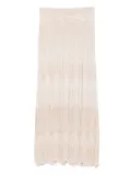 Akep chevron-pattern scalloped-hem skirt - Neutrals