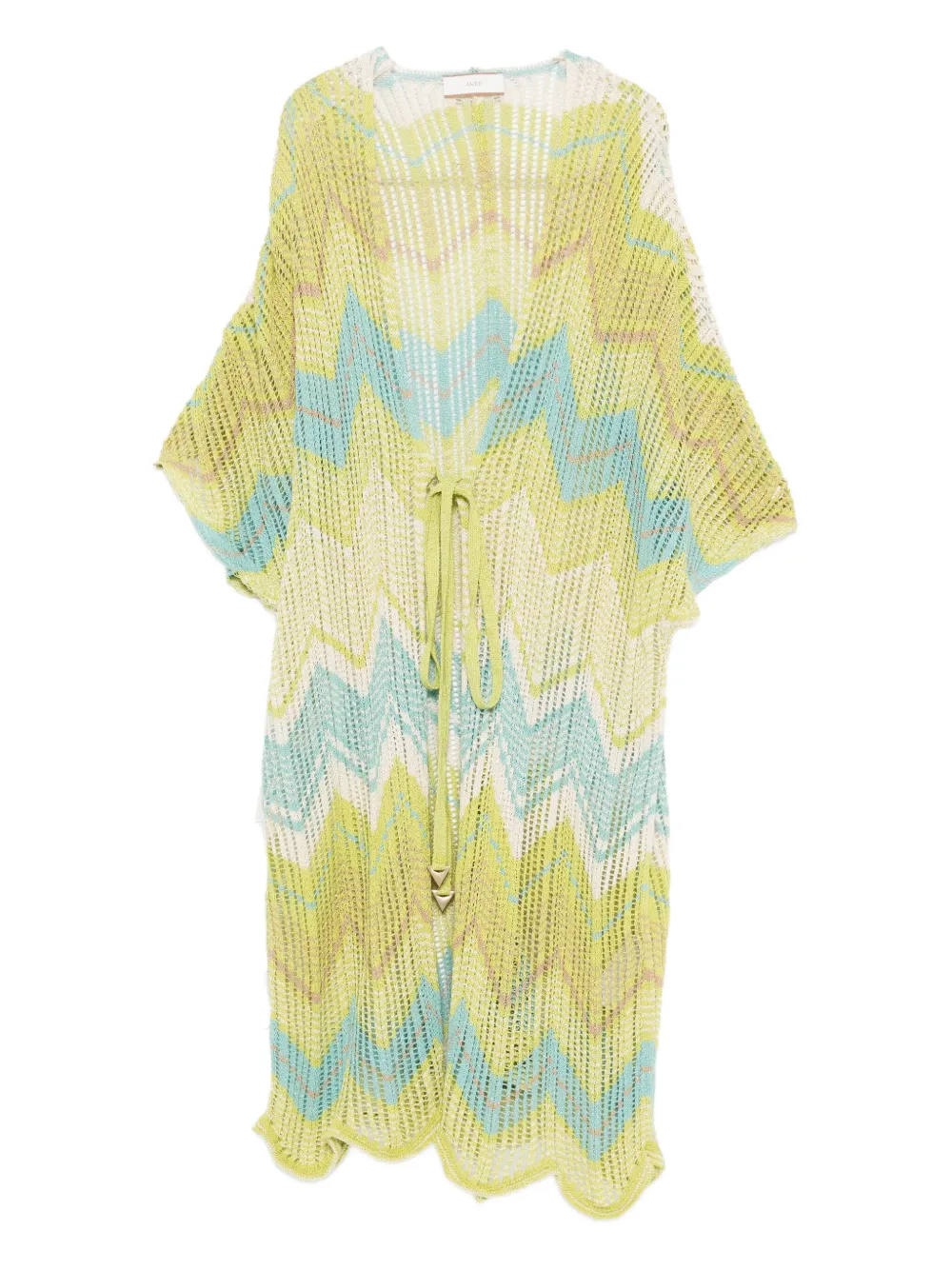 zigzag knitted coat