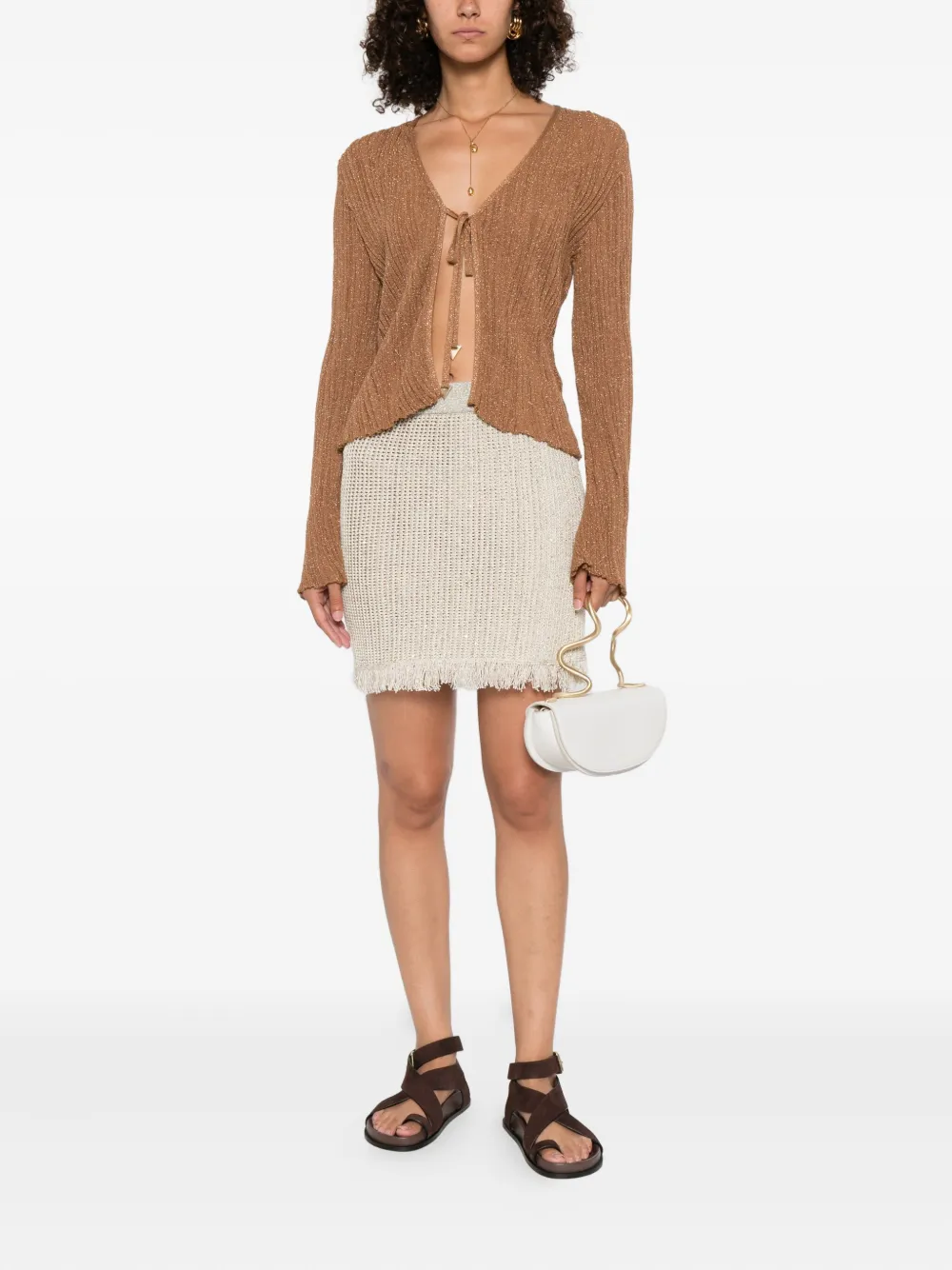 Akep tie-front ribbed cardigan | Cardigans | Image 2