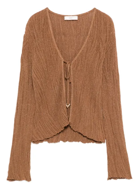 Akep tie-front ribbed cardigan