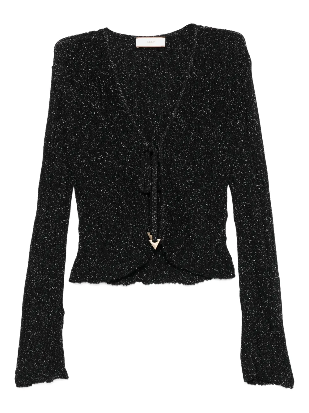Akep lurex-detail cardigan | Black | Image 1