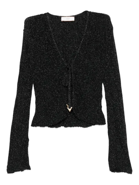 Akep lurex-detail cardigan