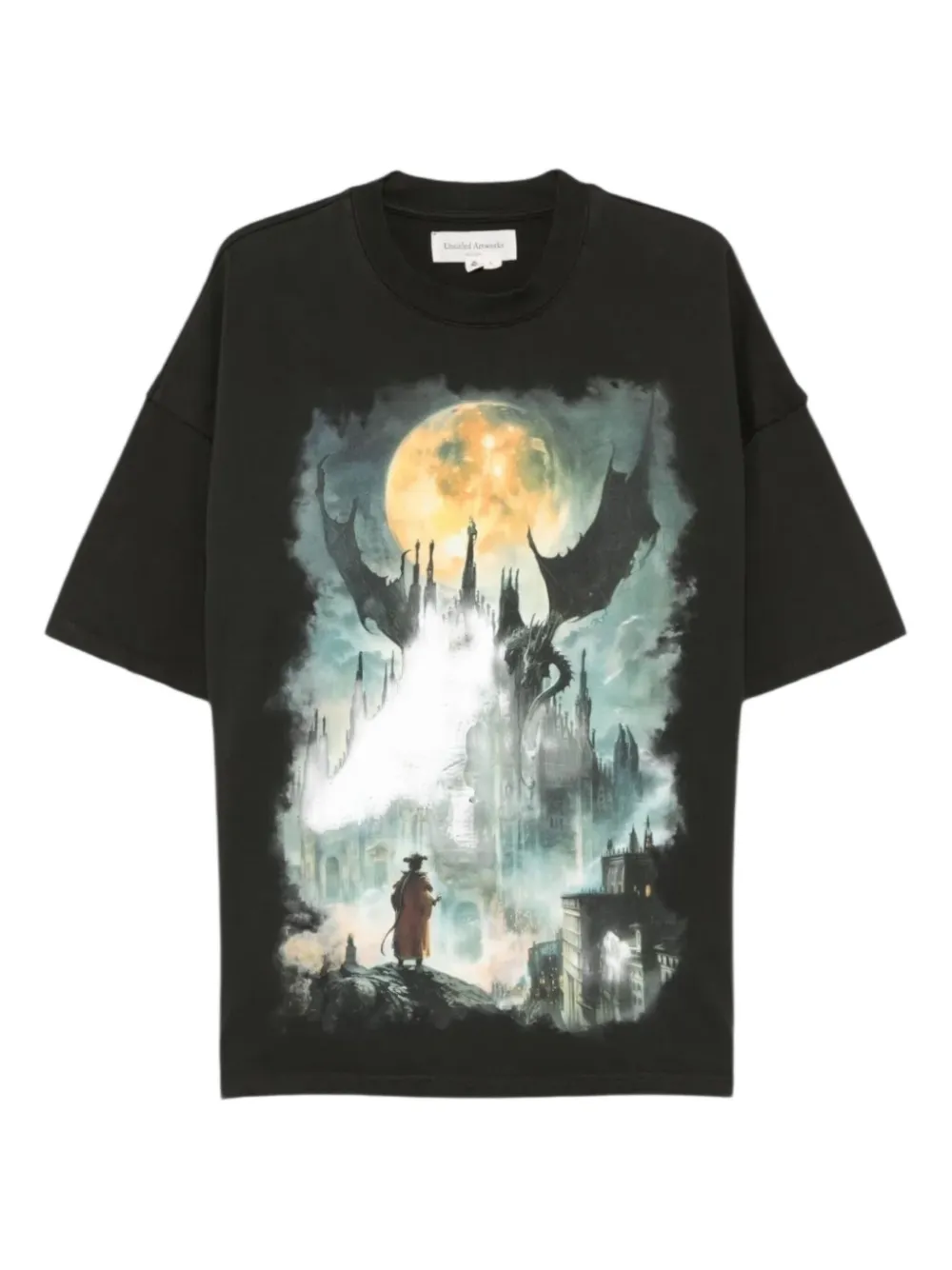 dragon-print crew neck T-shirt