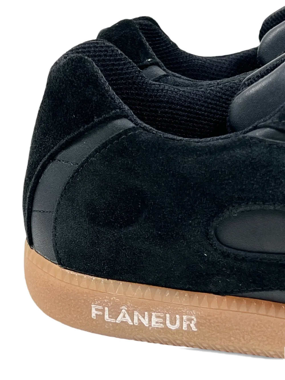 FLÂNEUR leather suede low-top sneakers Black