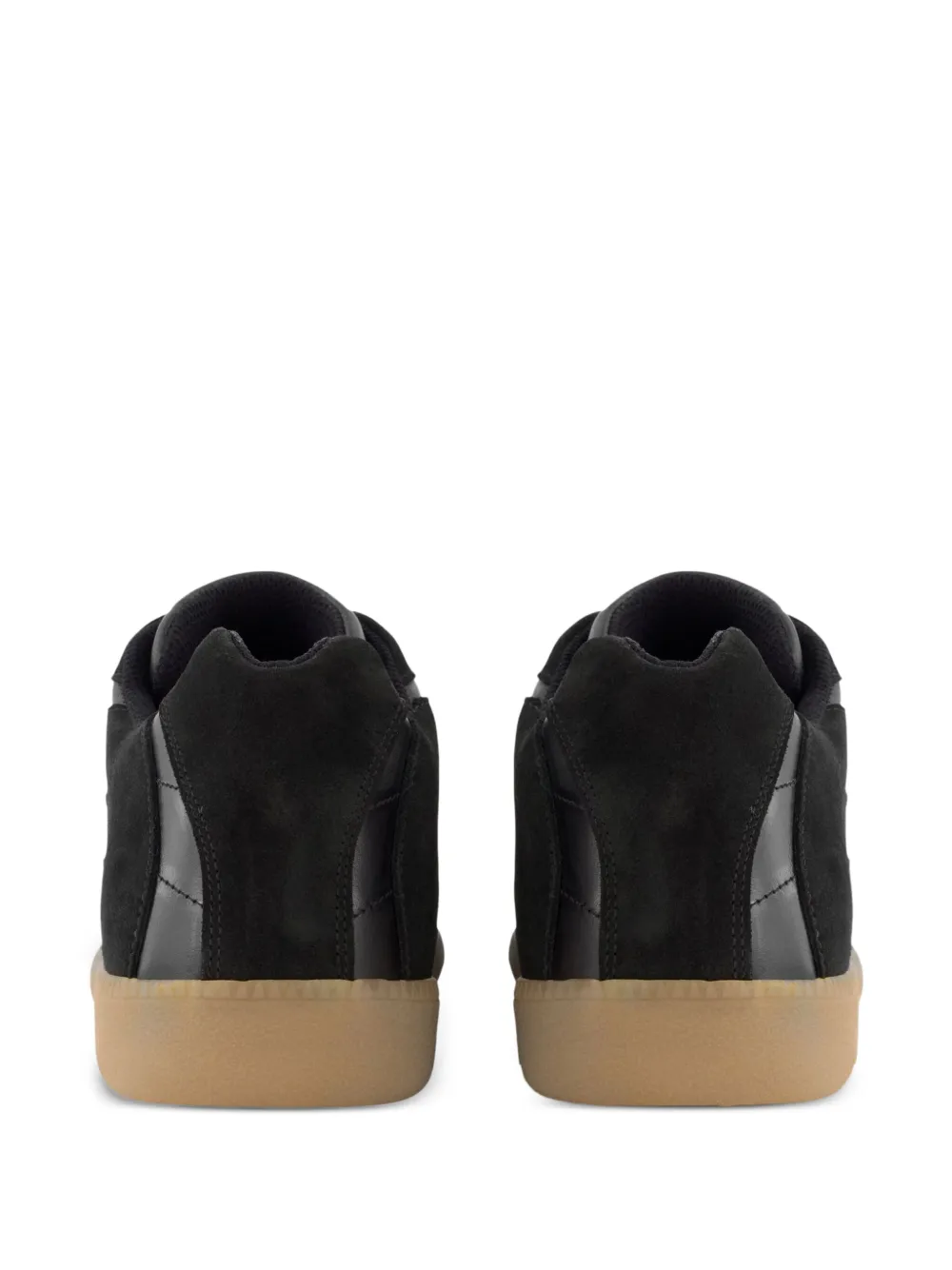 FLÂNEUR leather suede low-top sneakers Black