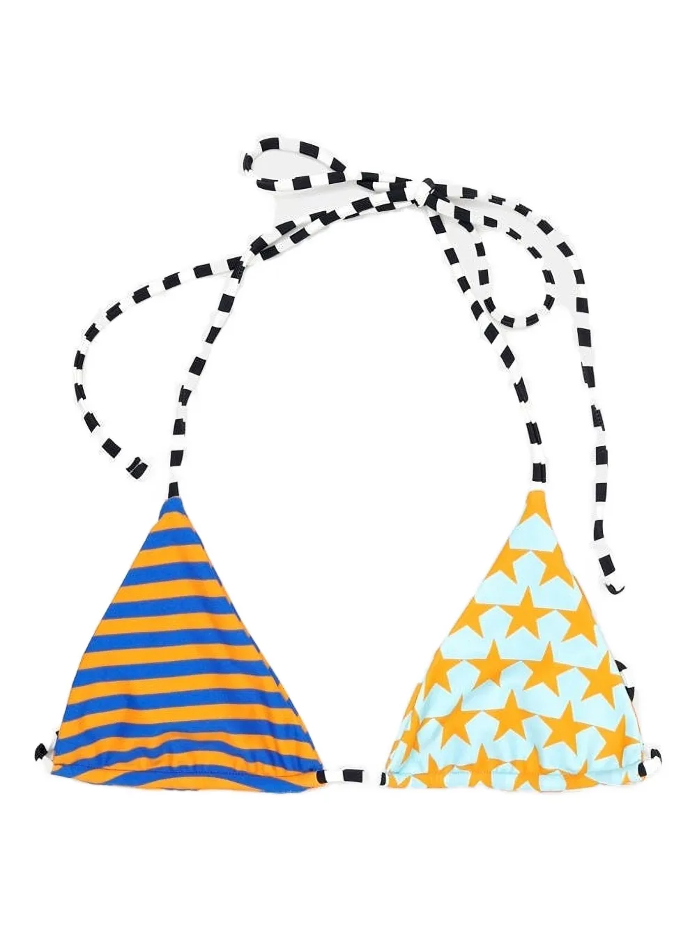triangle star-print bikini top