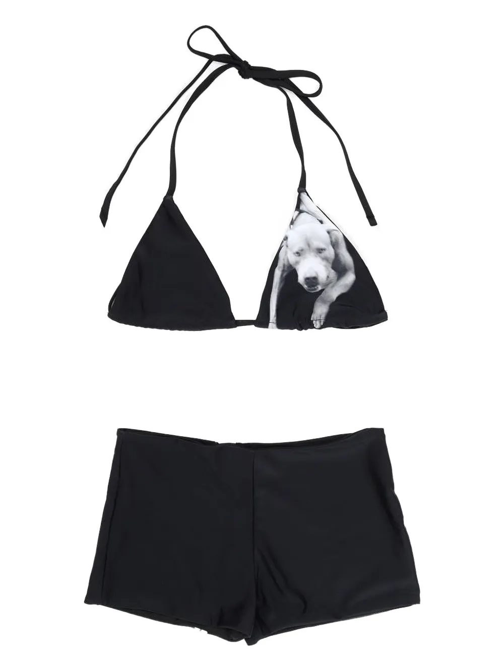 NIIHAI dog-print bikini set | Black | Image 1