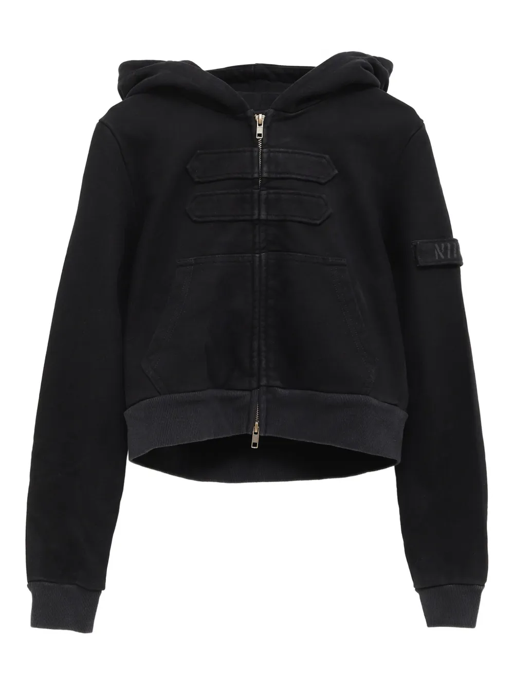 zip-front pocket hoodie