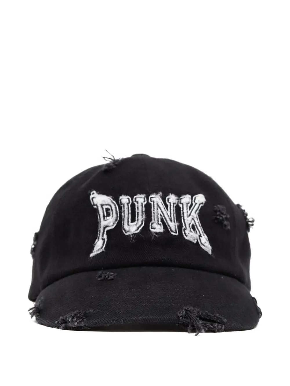 Matières Fécales Punk distressed-effect cap | Black | Image 1