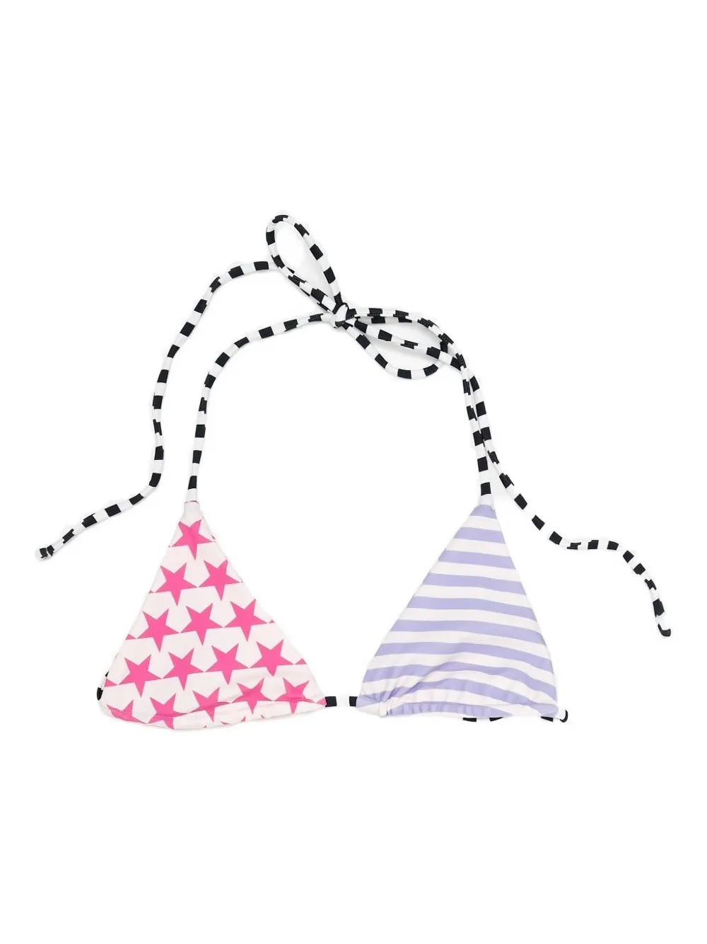 star-striped triangle bikini top
