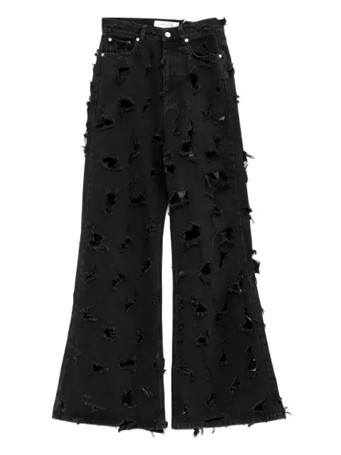Matiéres distressed-effect jeans