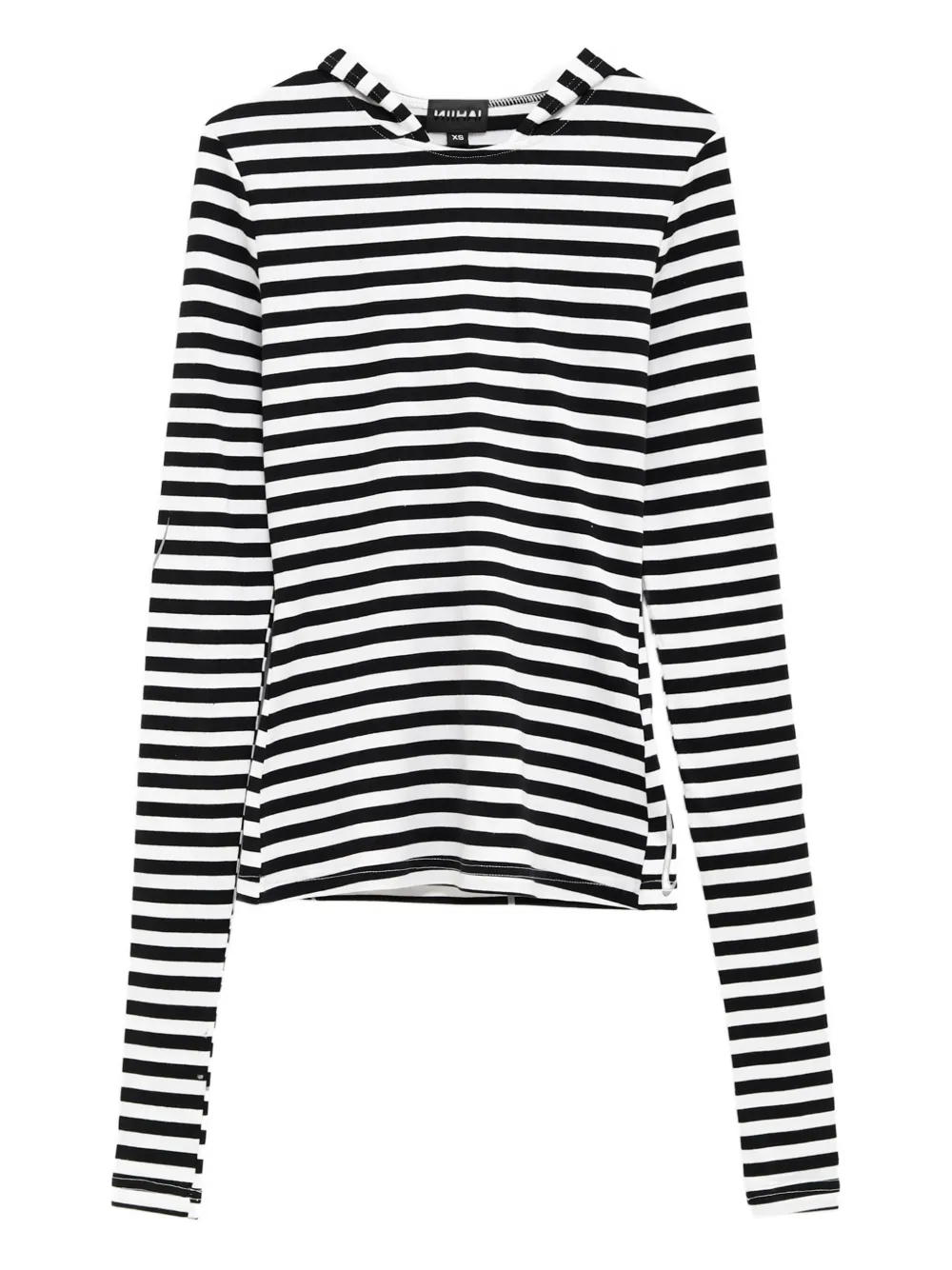 Bella hooded striped top