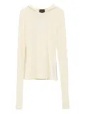 NIIHAI fixed-hood long-sleeve top - Yellow