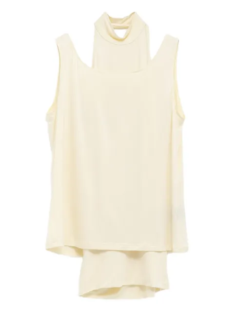 NIIHAI 双层挂脖领迷你连衣裙