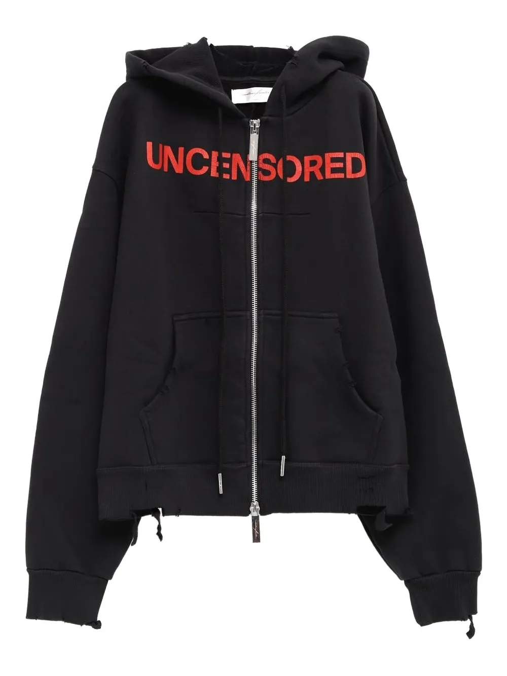 Matiéres zip-up hooded jacket | Black | Image 1