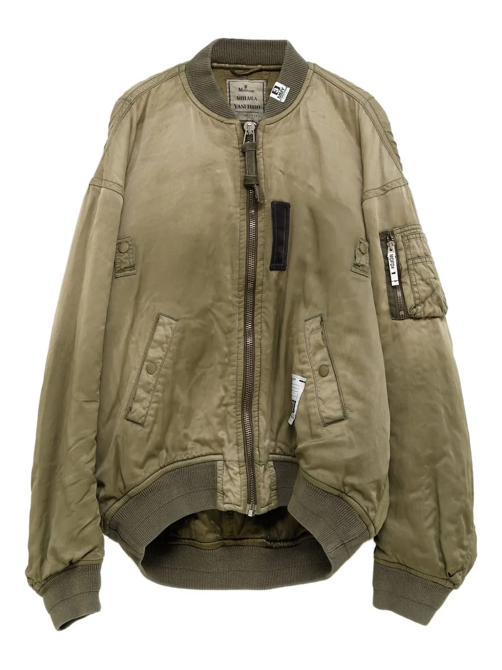 Maison MIHARA YASUHIRO chamarra bomber con cierre | verde | Image 1